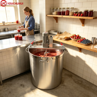 Marmite de cuisson électrique en acier inoxydable de qualité commerciale, durable pour une utilisation en extérieur, pour cuisine industrielle