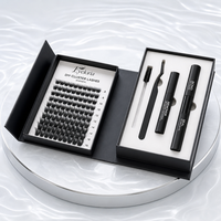 Kit de cils en grappe personnalisable avec logo, cils DIY sans marque, étiquette privée, grappes de cils DIY