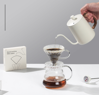 Bouilloire à café à dégoulinement la plus vendue avec moulin manuel, coffret cadeau premium, cafetière portable pour les voyages en plein air, coffret cadeau