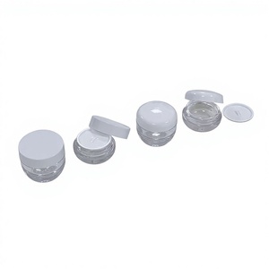 Contenant Cosmétique Transparent <span class=keywords><strong>Mini</strong></span> 5g 10g Vide pour Beurre Corporel et Crème Visage en PETG avec Couvercle Rond et Sérigraphie – Vente en Gros - Product Image 2