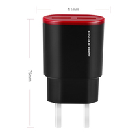 Hub USB avec 2 ports USB, chargeur intelligent 2A, prise EU, compétitif