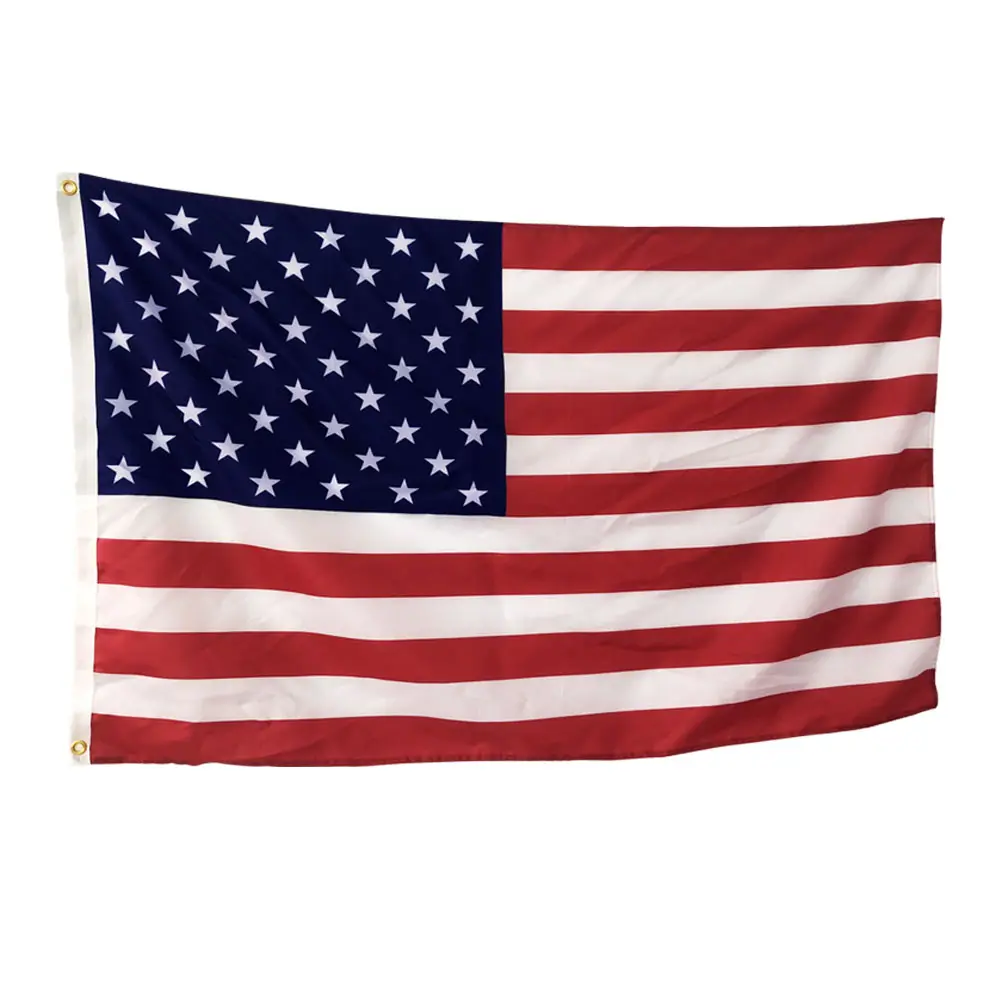 بيع بالجملة 3x5 قدم بوليستر الولايات المتحدة العلم الوطني مزدوج الوجهين الطباعة مخصص الولايات المتحدة الأمريكية ديكور راية