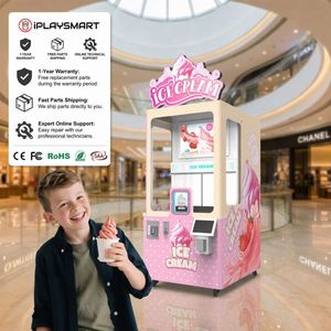 Distributeur automatique de crème glacée IPLAYSMART avec écran tactile de 10 pouces, capacité de 100 unités, compatible 5G, fonction de nettoyage automatique pour enfants - Product Image 5
