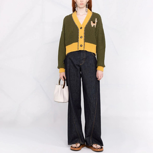 Guoou maglieria ultimo Design lavorato a maglia in <span class=keywords><strong>lana</strong></span> di Cashmere Lady <span class=keywords><strong>Cardigan</strong></span> maglione donna manica lunga - Product Image 2