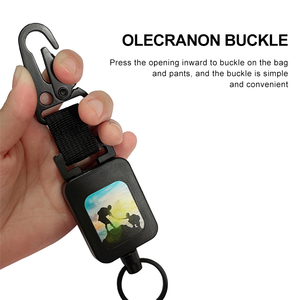 รีลพวงกุญแจน้ำหนักเบาทนทานขนาดเล็กผลิตในประเทศจีนอุปกรณ์เสริมพวงกุญแจสำหรับปีนเขาแบบพับเก็บได้ปลอดภัย - Product Image 2