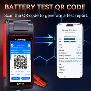 Analizador de Baterías KONNWEI KW750 6V 12V 24V, Pantalla Táctil de 5.5 Pulgadas, Impresora Integrada, Prueba IR Multiquímica, 10 2000 CCA - Product Image 5
