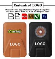 Nuevo Porta Tarjetas de Cuero PU con Logotipo Personalizado, Soporte para Teléfono, Cartera, Porta Tarjetas de Crédito, Estuche para Regalo Promocional o Eventos Empresariales