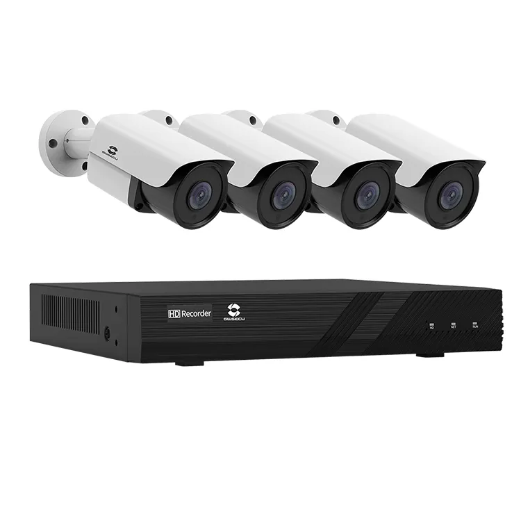 4CH 4K PoE NVR 3MP IP Bullet Camera kit sistema di telecamere di videosorveglianza domestica