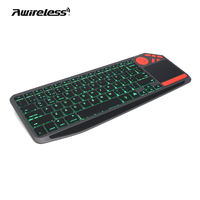 Teclado Retroiluminado de 2.4ghz, 78 Teclas, ABS, Recargable, Multidispositivo, Azerty, Bluetooth, Inalámbrico, con Panel Táctil