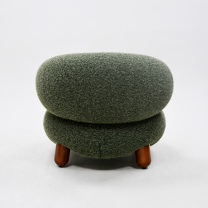 Fauteuil individuel vert crème moderne, style décontracté et tendance, en tissu bouclé, pour salon et chambre à coucher - Product Image 4