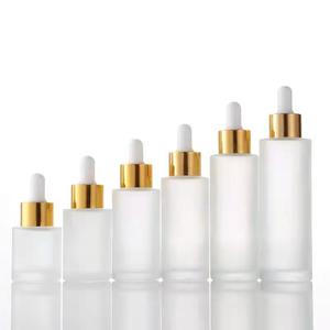 Eco-Friendly 120ml Clear Glass <b>Dropper</b> <b>Bottles</b> 30ml Empty Space for Skin Care Serums Frosted Flat Shoulder Glass <b>Bottle</b> - Product Image 6