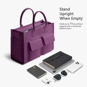 Borsa Tote in tela resistente da donna, borsa a tracolla con 9 tasche, <span class=keywords><strong>tutto</strong></span> Tote - Product Image 3