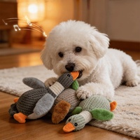 Jouets pour chiens en gros, résistants aux morsures, pour le soulagement du stress et l'élimination de l'ennui, en forme de canard sauvage coloré, avec son, pour animaux de compagnie