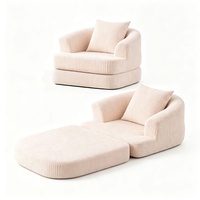 Canapé-lit convertible extensible et peu encombrant avec assise profonde en mousse à mémoire de forme compressée