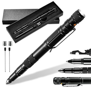Herramienta de escape y defensa personal para coche, bolígrafo de metal negro con punta de acero de tungsteno, dispositivo antilobo, regalo de negocios para mujer, herramienta transfronteriza - Product Image 2