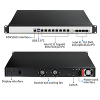 Guanfeng I7-9700 8GB RAM 128GB SSD 4*SFP+ 82583v Firewall Desktop Network Appliance Firewall Router Opnsense Pfsense 1u Server.