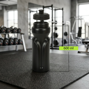 Botella de agua deportiva sin BPA, botella de plástico a prueba de fugas, 600 ml, ligera para ciclismo, senderismo, gimnasio - Product Image 2