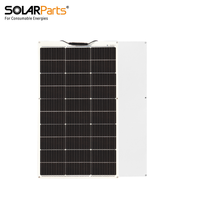 Panneau solaire flexible ultra-fin 100W sans perçage pour l'extérieur des camping-cars