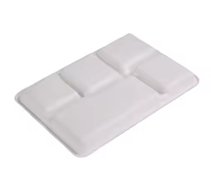 Tùy chỉnh dùng một lần phân hủy sinh học thịt Khay phục vụ sẵn sàng bữa ăn thực phẩm khay tái chế giấy container thực phẩm tươi sống khay bao bì - Product Image 4
