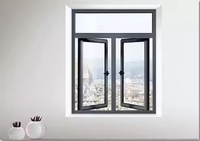 Fenêtre coulissante en aluminium à double vitrage insonorisé avec isolation, design moderne et fenêtres en aluminium à économie d'énergie.