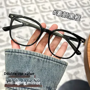 Ultra-Light Transparent Gray Large Oval Frame <strong>Glasses</strong> with <strong>Fashionable</strong> Diamond Face Prescription Lenses for Women Men-Wholesale - Product Image 2