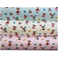 Tissu sergé 100% coton pour textile Textile de maison et doublure dessins de dessins animés pour enfants tissu de satin imprimé en rouleau