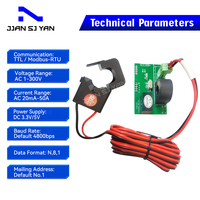 JSY-MK-194T 50A AC TTL Modbus RTU broche soudable monophasé Volt Amp Smart électricité puissance Watt mètre moniteur d'énergie