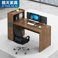XTBGZ-021 de bureau moderne en forme de l ensemble de mobilier de bureau avec bureau et chaise pour le personnel table de travail en mélamine durable