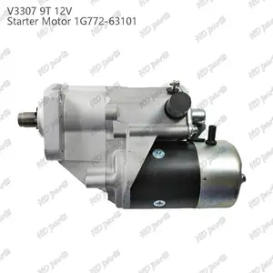 V3307 9T 12V Starter Motor 1G772-63101 For Kubota Diesel Engine Parts