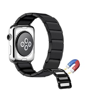 สายรัดข้อมือสเตนเลสสตีลระบบแม่เหล็ก,สายนาฬิกาสำหรับเปลี่ยน <span class=keywords><strong>Apple</strong></span> <span class=keywords><strong>Watch</strong></span> Fit Iwatch 7 20มม. สำหรับ Galaxy <span class=keywords><strong>Watch</strong></span> 4 Huawei <span class=keywords><strong>GT</strong></span> - Product Image 2