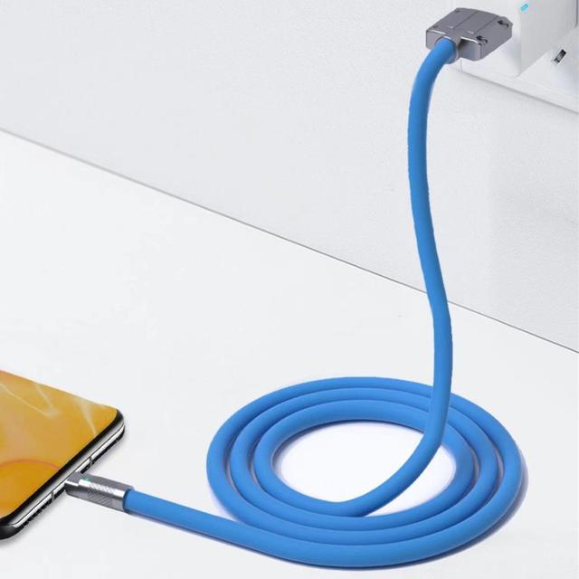 Liquid Silicone 120W Super Fast Charging Data USB C Cable Type C Micro Cord Cable