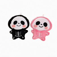 Porte-clés Peluche Bébé Fantôme Squelette Mignon Kawaii Halloween, Poupée Douce Rembourrée, Breloque de Sac, Pendentif, Cadeau, Vente en Gros