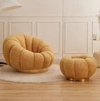 Fauteuil Nordique Teddy en Tissu de Laine, Canapé Simple de Luxe, Chaise Longue d'Appoint, Fauteuil Paresseux pour Salon