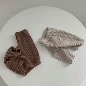 Весенне-осенние однотонные брюки для малышей - Product Image 2