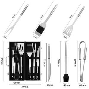 Juego de 6 Utensilios Portátiles de Acero Inoxidable para Barbacoa, Accesorios para Asar al Aire Libre, Utensilios para Parrilla - Product Image 3