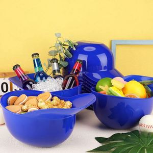 Bol à glace en plastique grande capacité avec logo personnalisé, en forme de casque de baseball, pour promotions sportives - Product Image 5