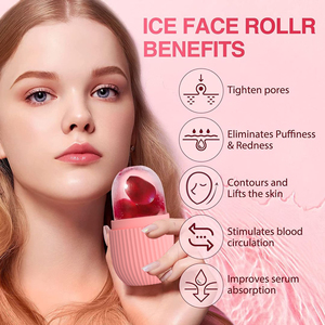 Rouleau de massage contour du visage, produits de soin liftants, nouveaux globes de glace en silicone rafraîchissants pour le visage, cube facial - Product Image 2