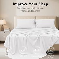 Ensemble de draps en coton 300T de luxe, vente en gros OEM, ensemble de literie d'hôtel Oeko-Tex 4 pièces
