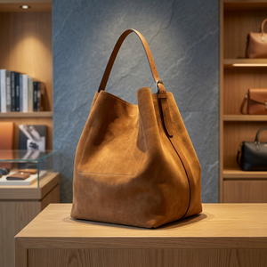 Bolsos de Mano Casuales de Cuero Genuino Impermeables de Lujo para Mujer, Bolso de Hombro con Correa, Cierre de Cremallera, Gran Capacidad, Plegable y Duradero - Product Image 5