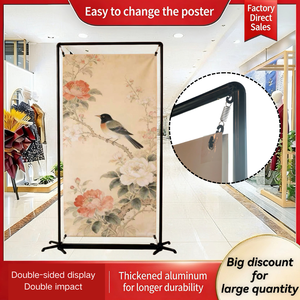 Espositore per poster bifacciale con cornice, solo cornice, nessuna grafica inclusa, facile da installare - Product Image 5