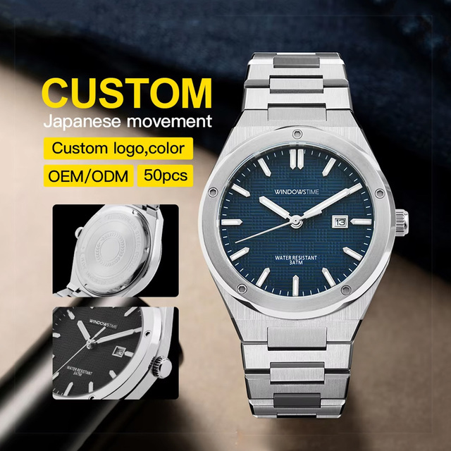 Wholesale Fashion Luxury Waterproof Sapphire Crystal 3BAR Water Resistant Wristwatch Simple Pointer Stainless Steel Quartz Watch