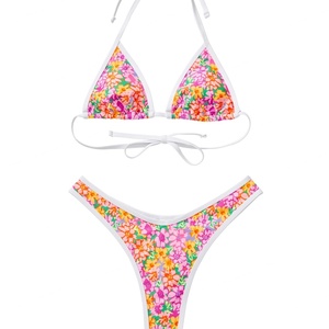 Traje de Baño de Lujo Personalizado con Estampado de Leopardo, Bikini Sexy de 2 Piezas, Traje de Baño Deportivo para Mujer, Mini Bikini, Ropa de Playa - Product Image 1