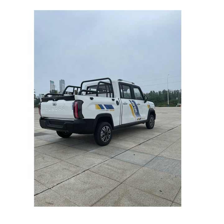 Custom Chinese Double Cabin 4 Wheeler Mini Small Ev Electric Pick Up