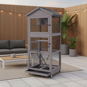 กรงนกขนาดใหญ่สำหรับกลางแจ้งใช้เป็นกรงนกขนาดเล็กสำหรับนกเล็กๆระบายอากาศได้ง่ายจากการหลบหนี - Product Image 5