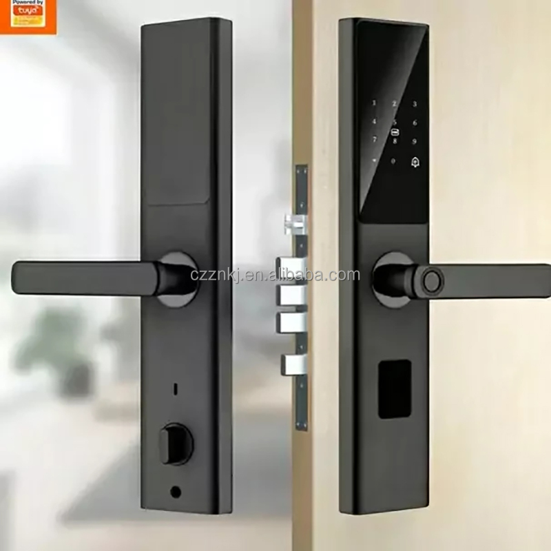 Smart WiFi Enabled High Security Fingerprint Door Lock with Memory Card Support for Aluminum & Wood Doors-Black · image 2
