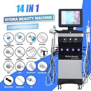 Mesin oksigen wajah Jet H2o2, mesin air hidrodermabrasi Bio mengangkat kulit penggosok Aqua Peeling Salon menggunakan mesin Microdermabrasion hidra