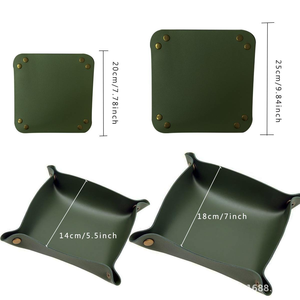 <span class=keywords><strong>Plateau</strong></span> à dés élégant Ménage <span class=keywords><strong>Bureau</strong></span> <span class=keywords><strong>Plateau</strong></span> de valet en cuir Pu Rangement Plateaux à dés - Product Image 5