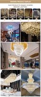 JYLIGHTING Lustre en acrylique personnalisé, créatif, grand format, pour hôtel, salle de banquet, espace public, décoration de luxe