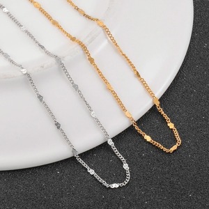 Collier en acier inoxydable tendance pour femmes, chaîne Figaro populaire, bijoux de haute qualité - Product Image 1