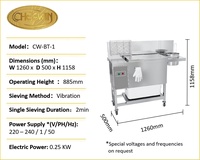 Table à paner commerciale, équipement de cuisine, acier inoxydable, table à paner électrique pour poulet frit avec tamis à farine vibrant